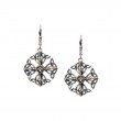 Sterling Silver 10k CZ Celestial Leverback Earrings