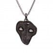 Sterling Silver Large Raw Diamond .18ctw Black Rhodium Healer Pendant