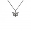 Sterling Silver Rhodium Butterfly Pendant