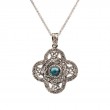 Sterling Silver London Blue Topaz Whirlpool Pendant