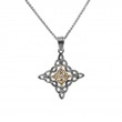 Sterling Silver 10k CZ Celestial Pendant