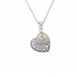 Sterling Silver 10k Celtic Heart Pendant