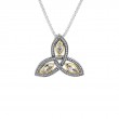 Sterling Silver 10k Trinity with CZ Pendant