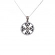 Sterling Silver 10k CZ Celtic Cross Small Pendant