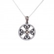 Sterling Silver 10k CZ Celtic Cross Pendant