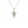 Sterling Silver 10k Guardian Angel Peridot Small pendant