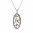 Sterling Silver 10k CZ Triple Hummingbird Pendant