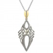 Sterling Silver Oxidized 10k with CZ Tribal Gateway Pendant