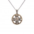 Sterling Silver 10k CZ Celtic Cross Pendant