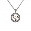 Sterling Silver 10k Wave Whirlpool Pendant