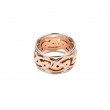 Rose Eternity Knot X-Wide White Rails Ronnoch Ring