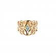 Rose White Angel Sky Blue Topaz Ring
