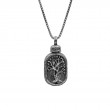 Sterling Silver Oxidized Framed Tree of Life Keepsake Vial