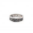 Sterling Silver Oxidized Viking Rune Narrow Ring