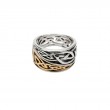 Sterling Silver Oxidized 10k Harmony Enrick Ring