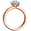 18 Karat Rose Gold Solitaire Band