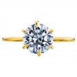 18-Karat Yellow Gold Solitaire Engagement Ring