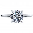 Platinum Engagement Ring Features Hidden Diamond Halo