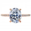 18 Karat Rose Gold Engagement Ring Is Set