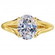 18 Karat Yellow Split Band Ring Features A Hidden Halo