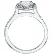 Micro Pave Set Platinum Engagement Ring