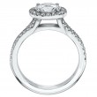 Split Shank Micro Pave Set Platinum Engagement Ring