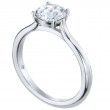 Pinched Shoulder Solitaire Platinum Engagement Ring