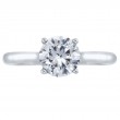 Pinched Shoulder Solitaire Platinum Engagement Ring