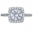 Micro-Pave Set Platinum Engagement Ring