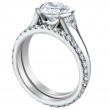 Half-Bezel Platinum Engagement Ring