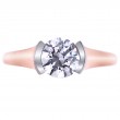 18 Karat Rose Gold Solitaire Engagement Ring