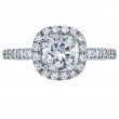 Pave-Set Platinum Engagement Ring