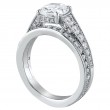 Bead-Set Platinum Engagement Ring