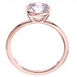 18 Karat Rose Gold Bezel Set Solitaire Engagement Ring