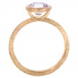 18 Karat Yellow Gold Bezel Set Solitaire Engagement Ring