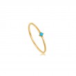 14KT GOLD TURQUOISE STONE RING