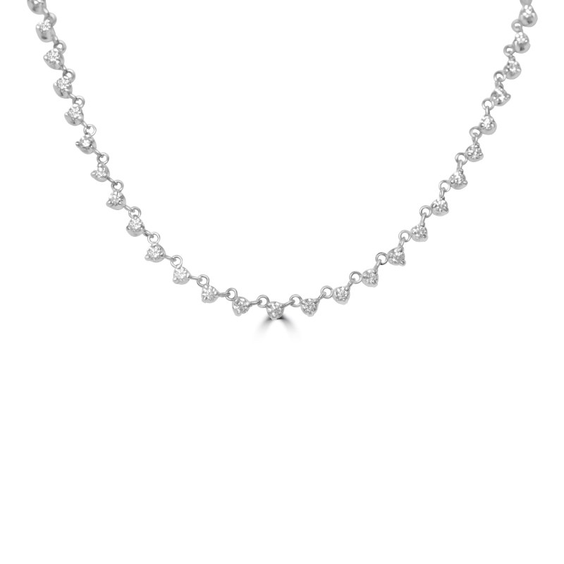 14KW Diamond Tennis Necklace