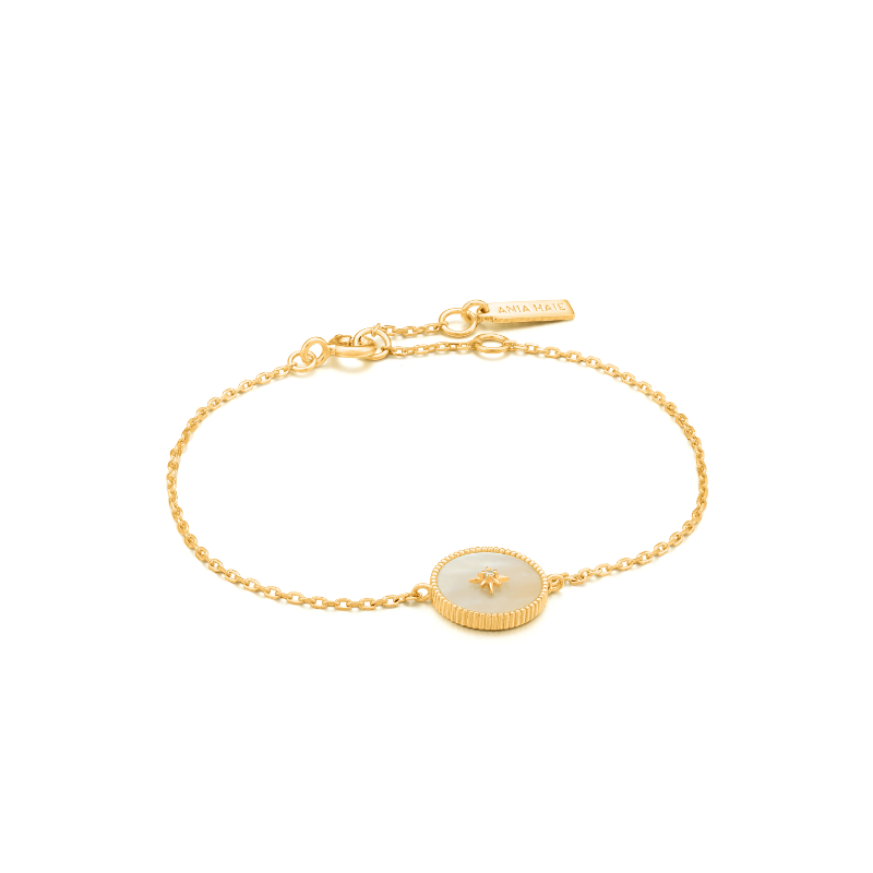 MOTHER OF PEARL EMBLEM BRACELET