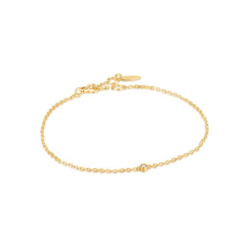 14KT GOLD SINGLE NATURAL DIAMOND BRACELET