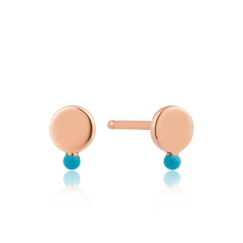 Dotted Disc Stud Earrings