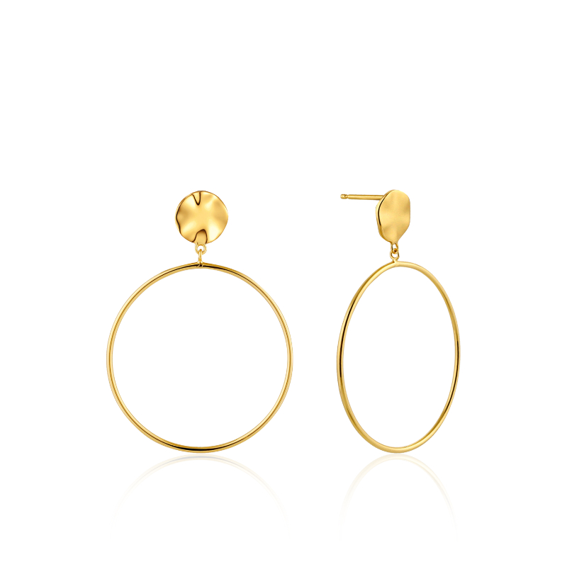 Ripple Front Hoop Earrings