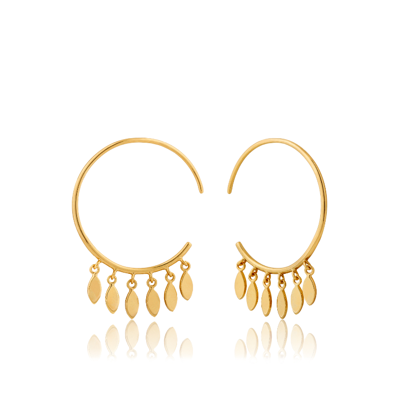 Multi-Drop Hoop Earrings