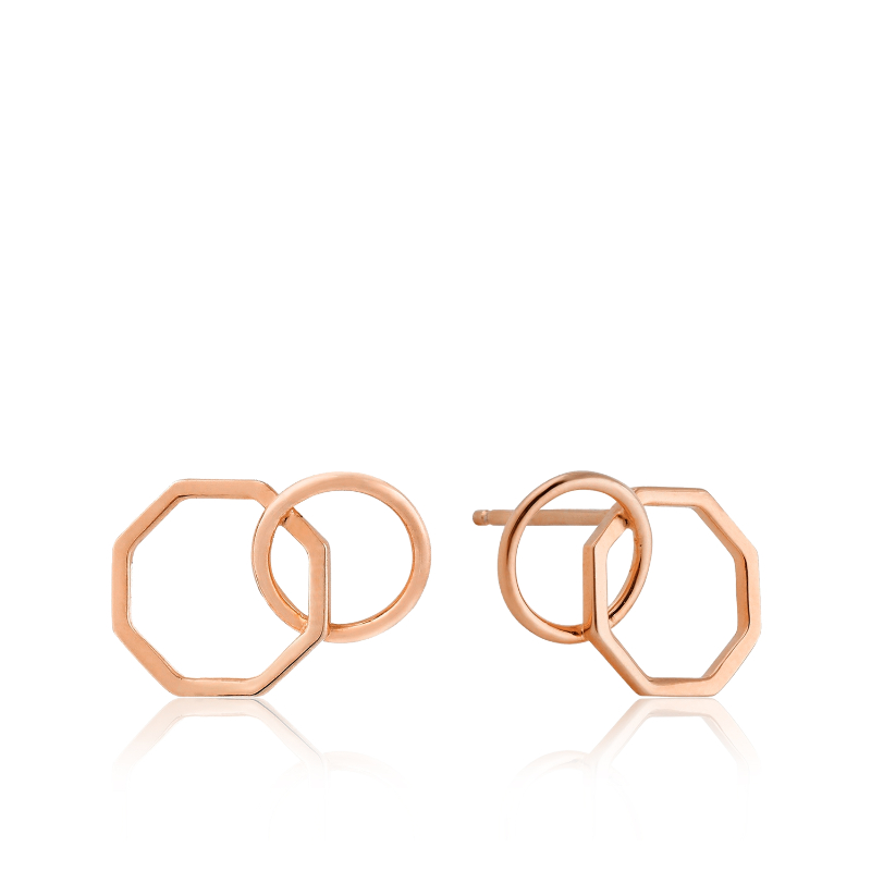 Two Shape Stud Earrings