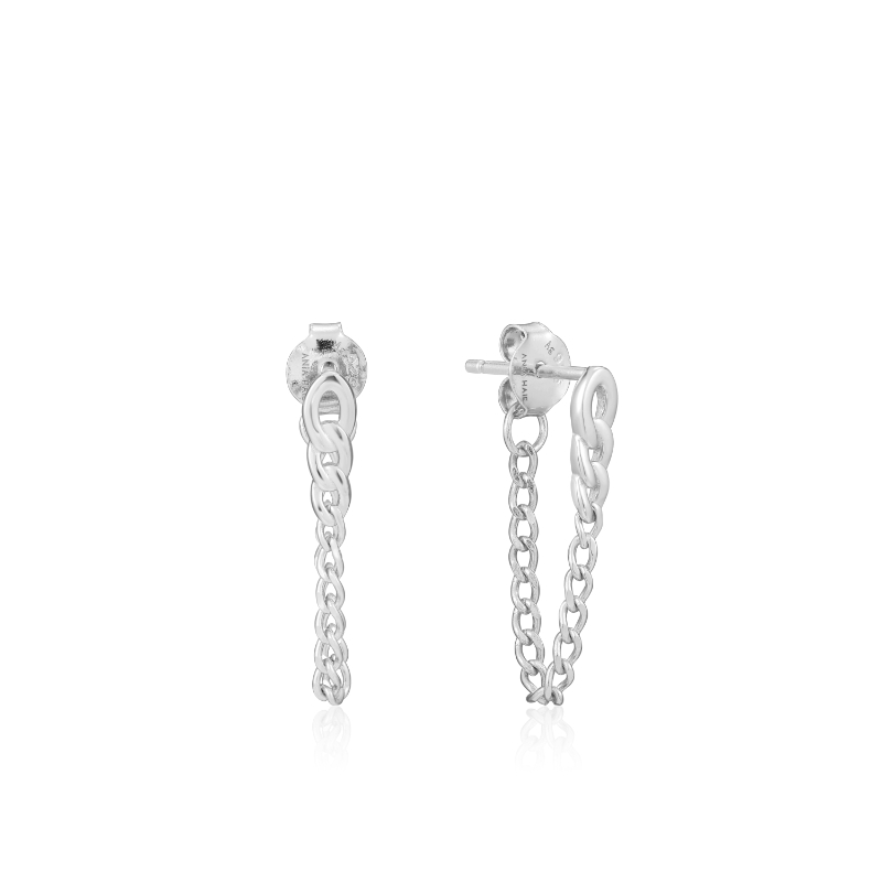 CURB CHAIN STUD EARRINGS