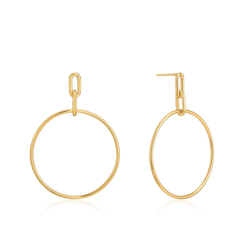 CABLE LINK HOOP EARRINGS