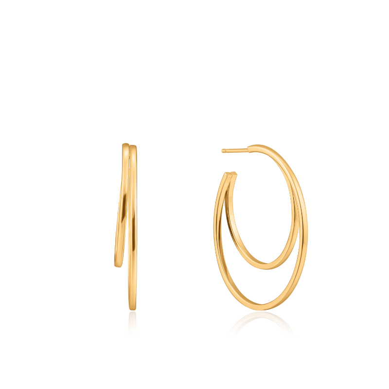 CRESCENT HOOP EARRINGS