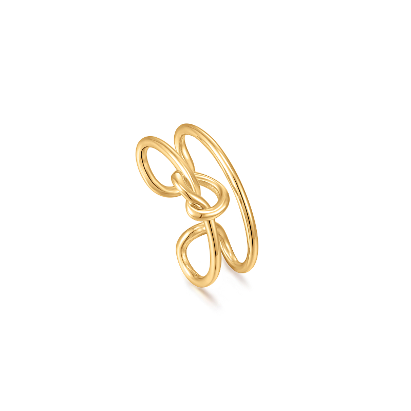 Gold Knot Ear Cuff