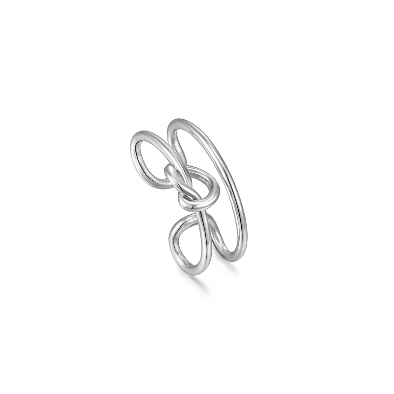 Silver Knot Ear Cuff