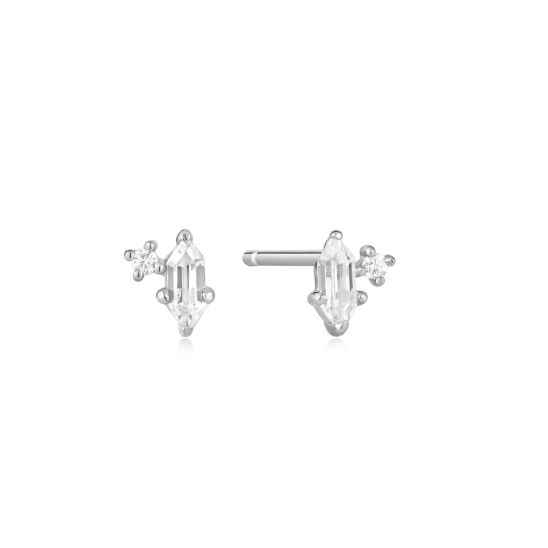 SPARKLE EMBLEM STUD EARRINGS