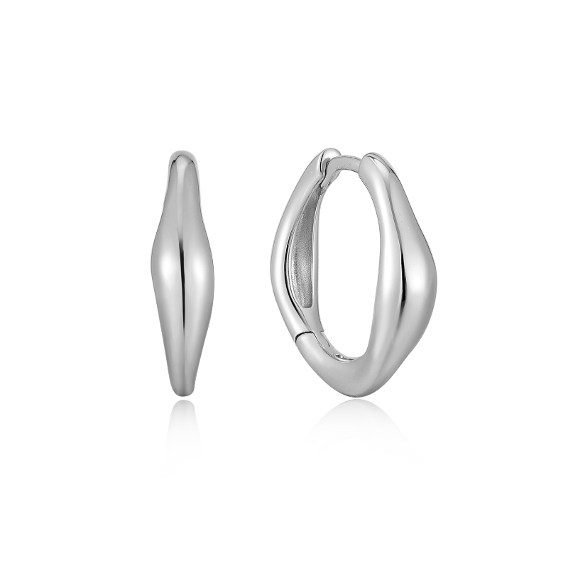 Wave Huggie Hoop Earrings